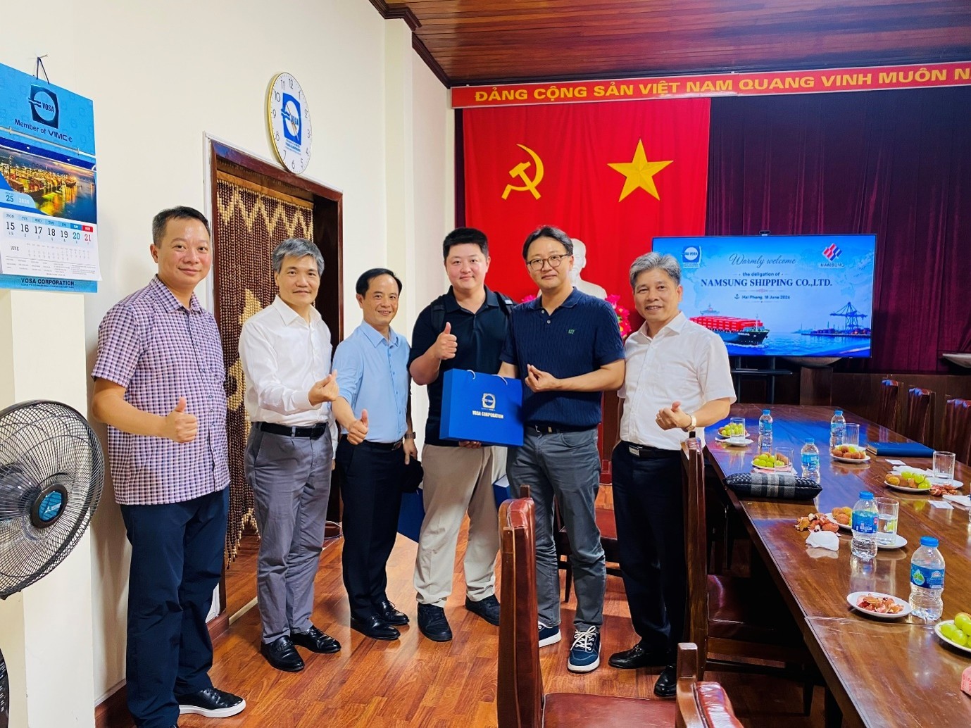 VOSA HẢI PHÒNG THẮT CHẶT QUAN HỆ HỢP TÁC CÙNG NAMSUNG SHIPPING (HÀN QUỐC)